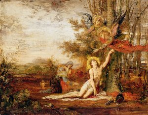 Cristo con ángeles de Gustave Moreau